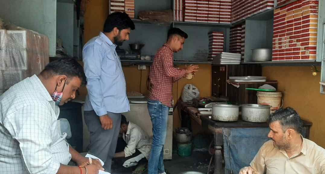 Food safety team filled four samples of sweets