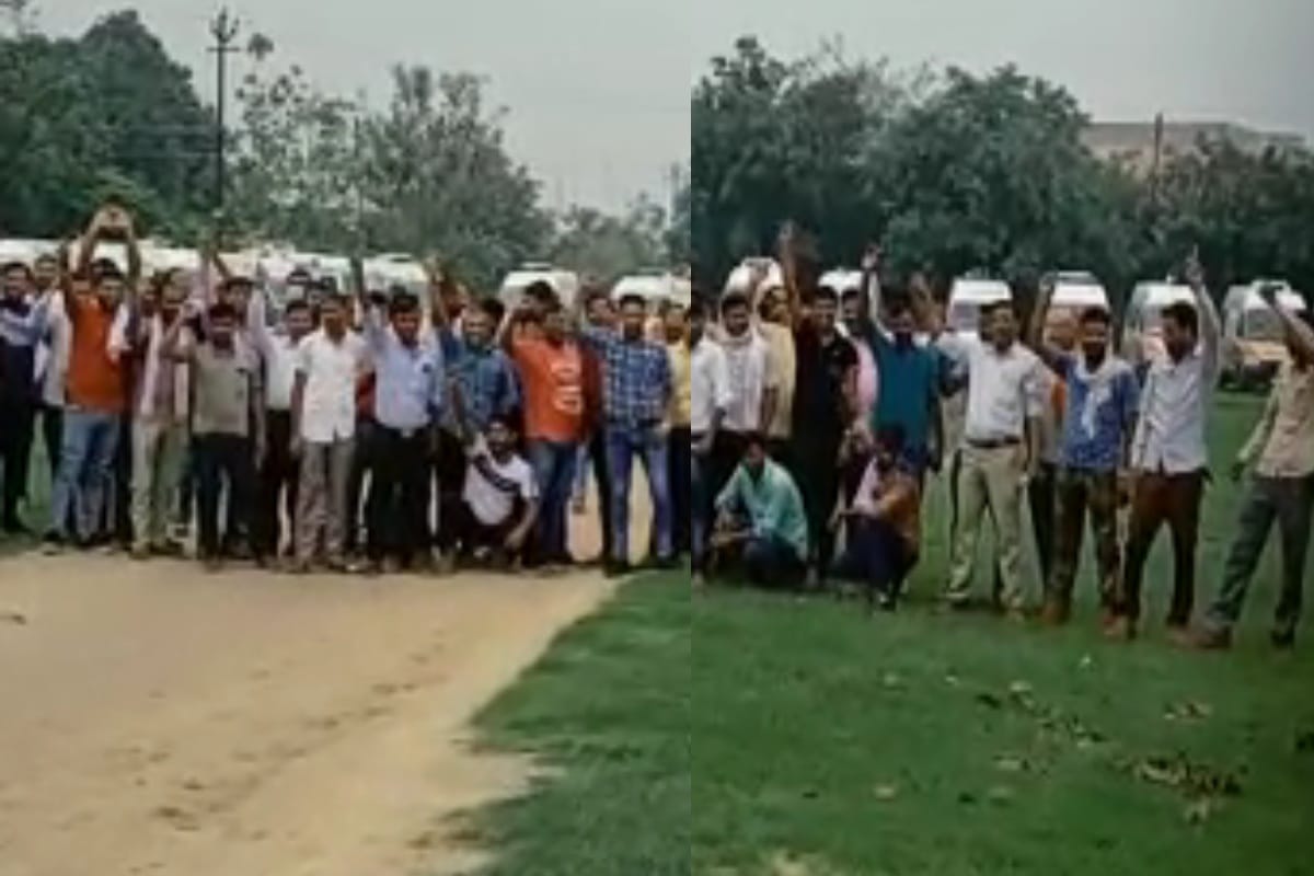 Ambulance drivers strike: In Meerut-Saharanpur, protest demonstration for six-point demands
