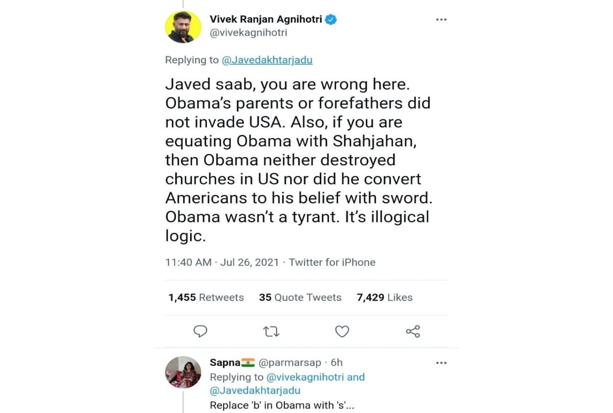 Javed Akhtar: shahjahan was not foreigner javed akhtar trolled for tweet