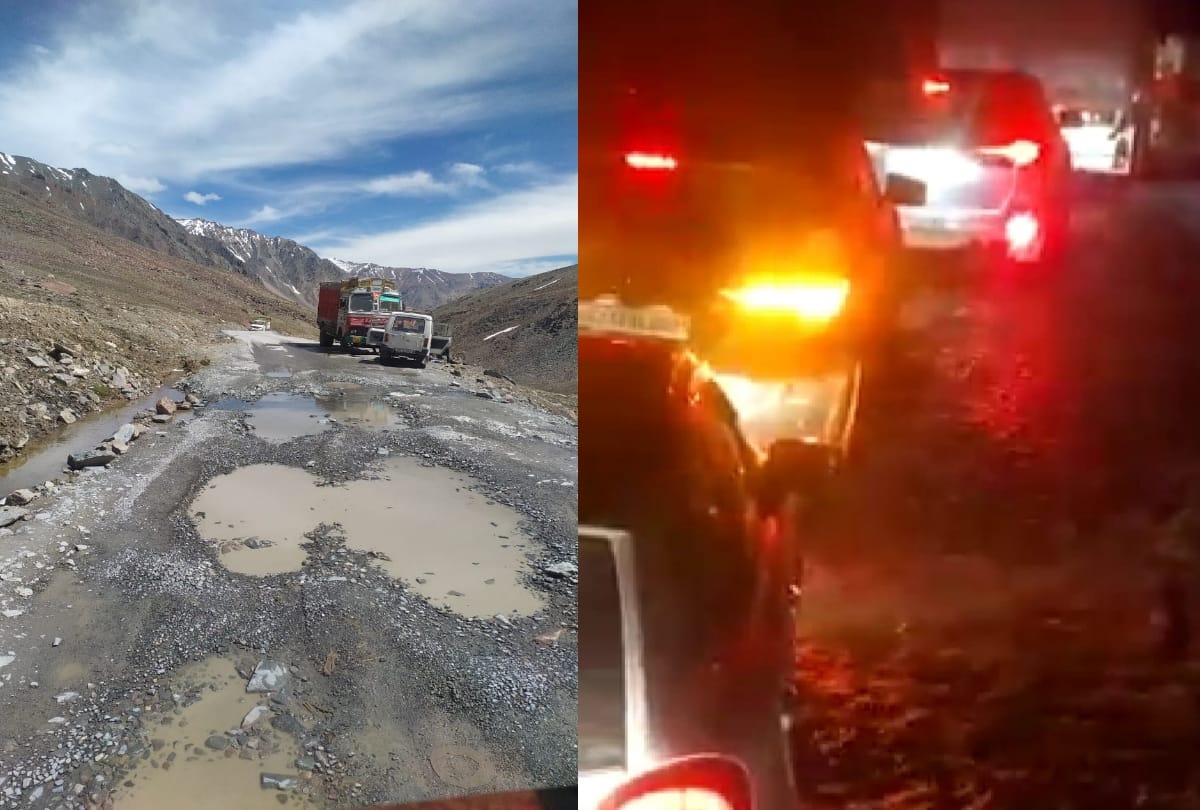 tourist rescue stranded in baralacha pass chandigarh manali national highway closed due to landslide