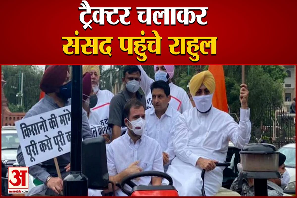 Farmers law: Rahul Gandhi driving tractor, he has shown his skills on many occasions