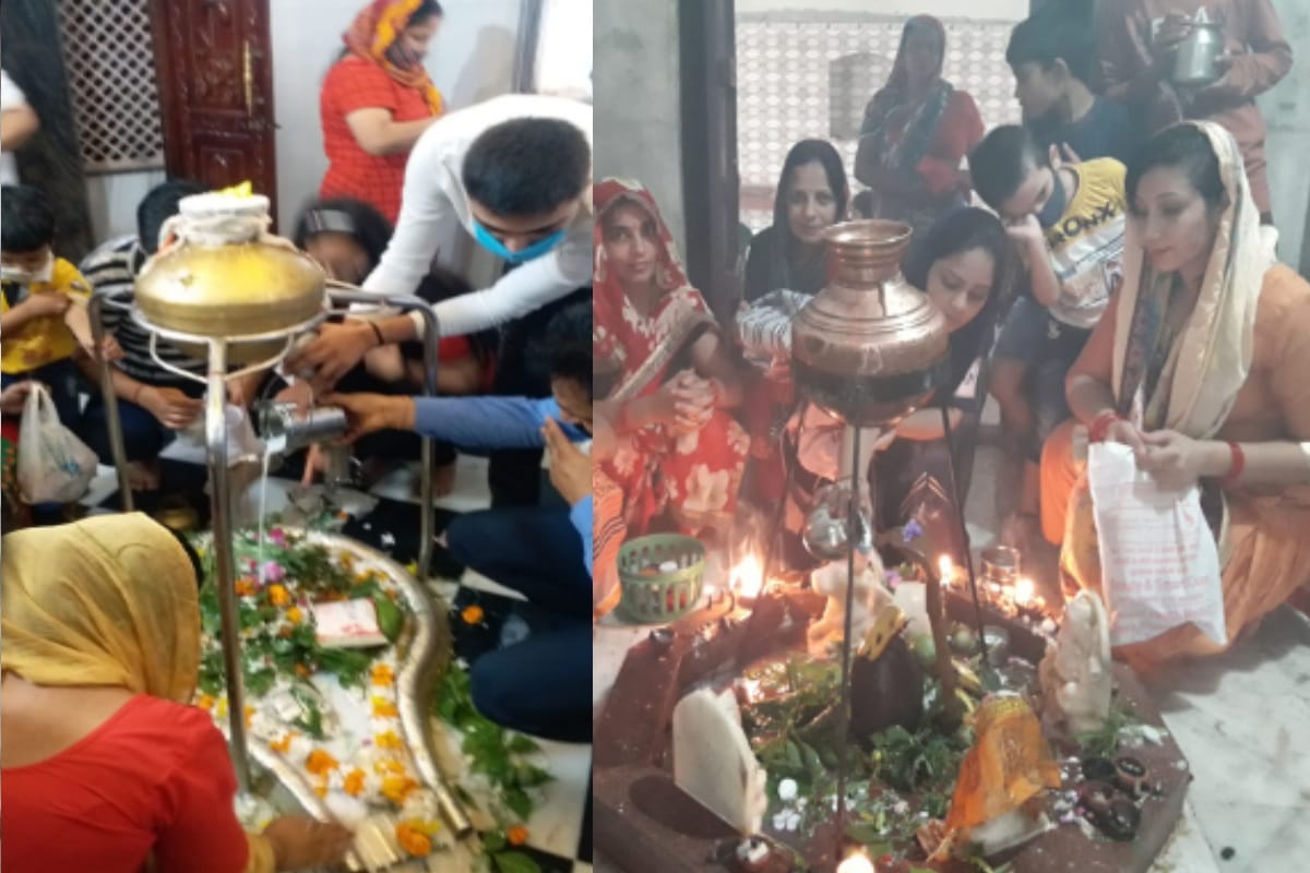 sawan 2021:  long queue in front of temples in western UP devotees made jalabhieshek