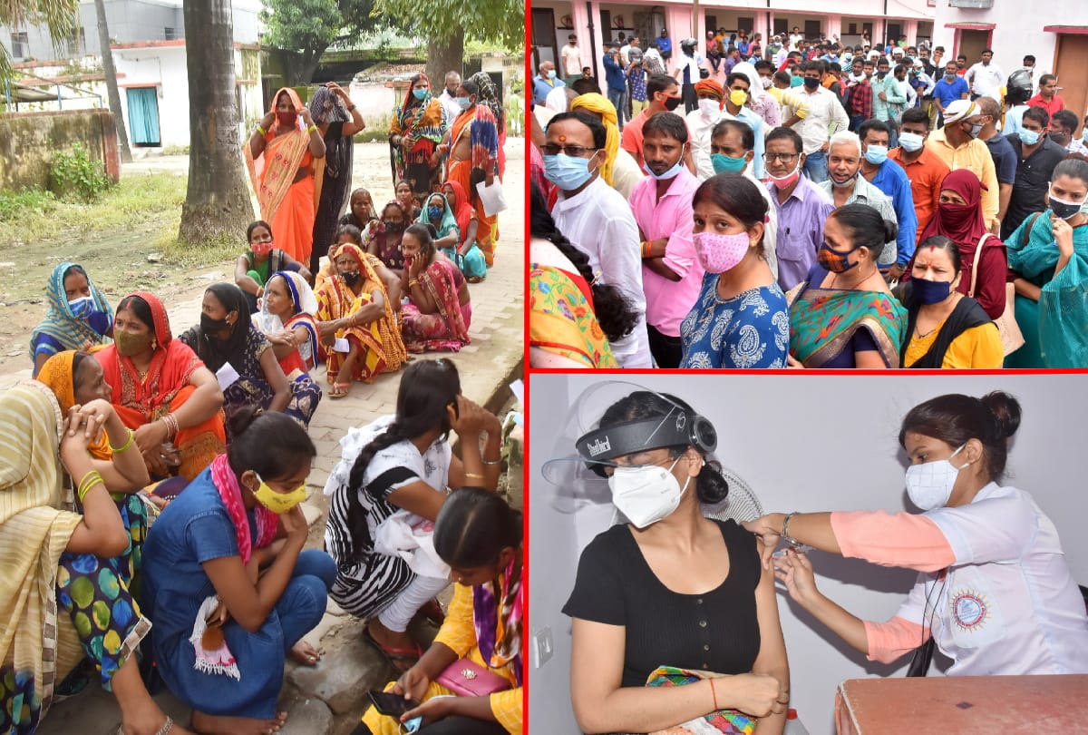 live report of corona vaccination in gorakhpur