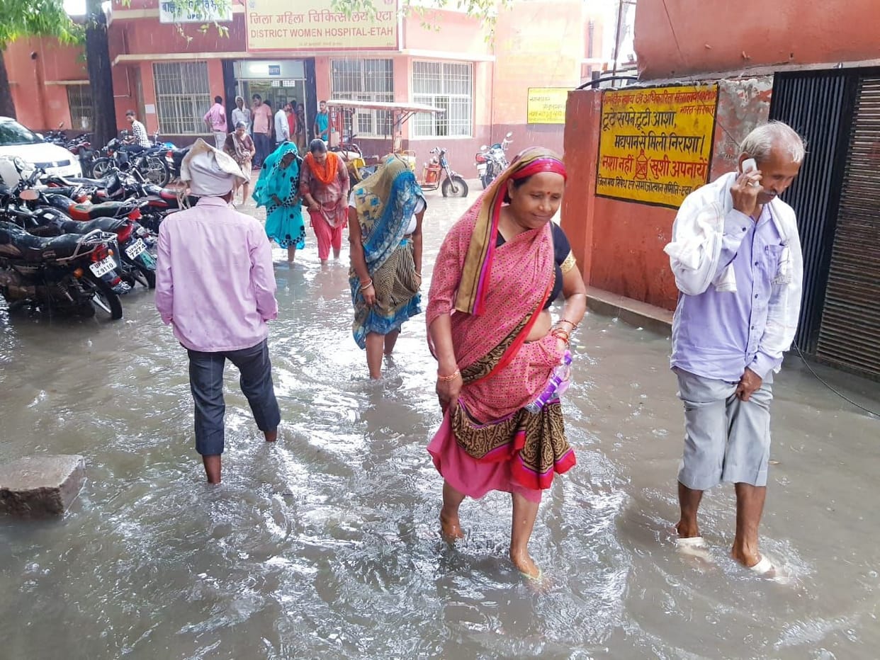 The city was submerged due to heavy rain