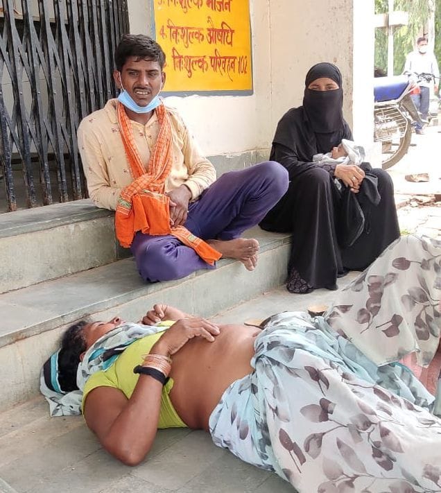 Patient wandering for ambulance, attendant