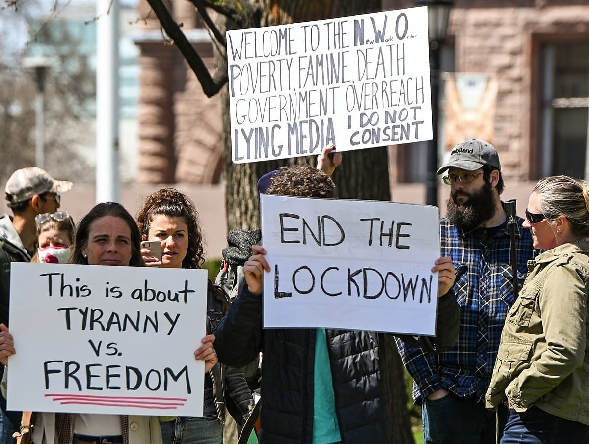 Right-wing groups around the world have united against coronavirus vaccination and lockdown