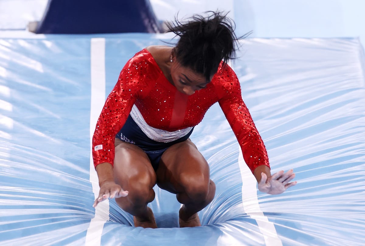 Simone Biles of USA gymnastics withdraws from the team final at Tokyo 2020