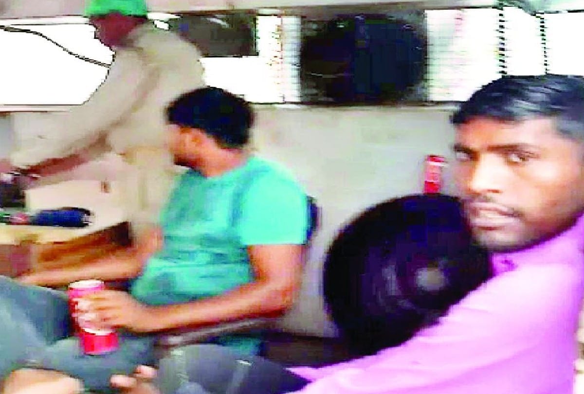Video of beer party in police booth goes viral in agra