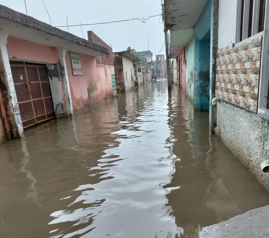 The streets of Hakimpur Turra became a pond again