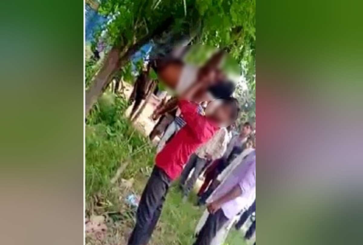 young man was brutally beaten with sticks and belts for two hours after  Hanging from tree in moradabad