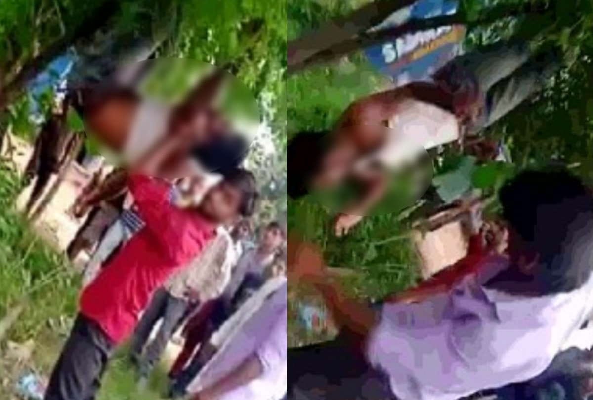 young man was brutally beaten with sticks and belts for two hours after  Hanging from tree in moradabad