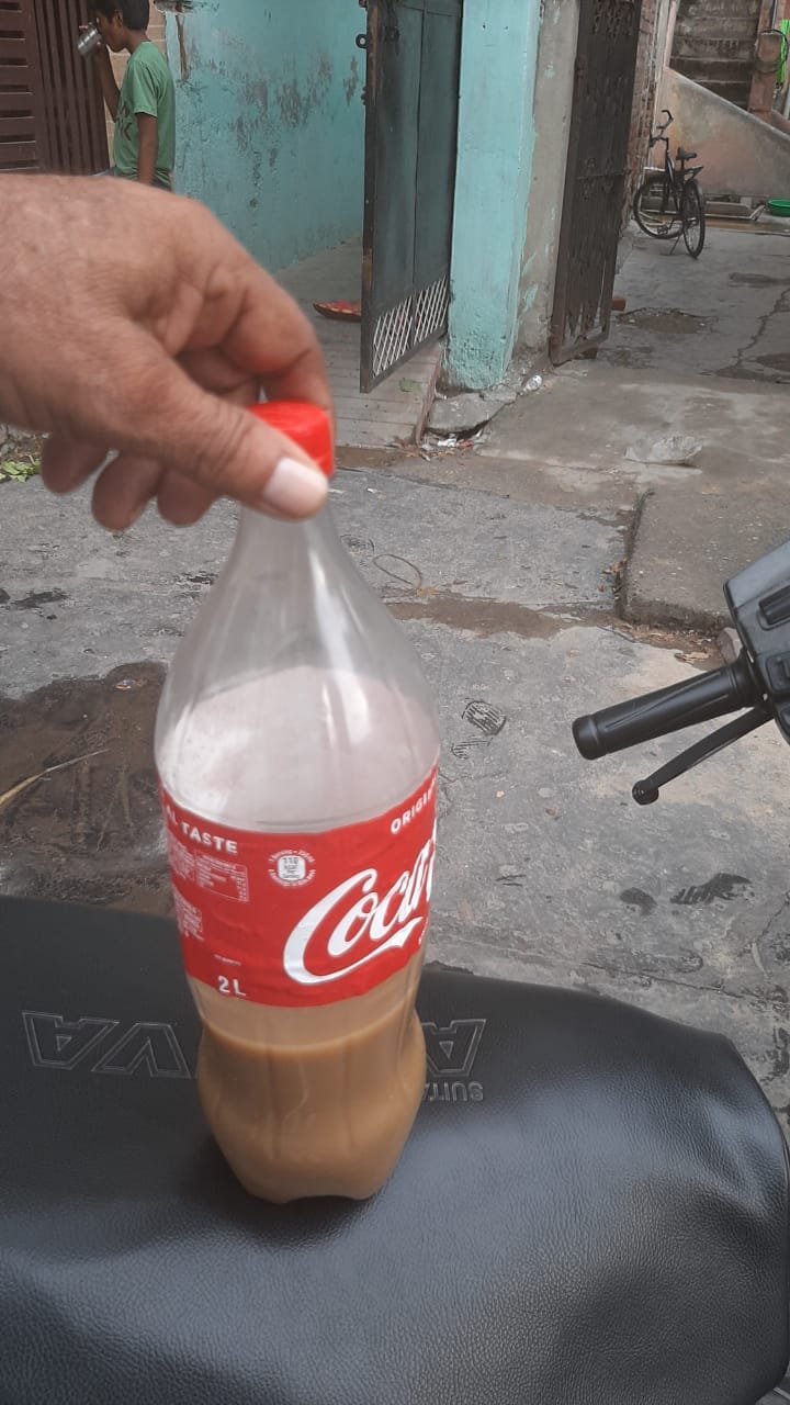 Dirty water in the houses of Eight Marla Colony
