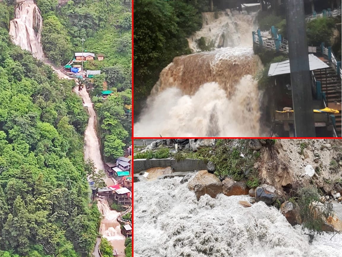 Uttarakhand Monsoon Update: rainfall form last night, huge flood in mussoorie campty fall