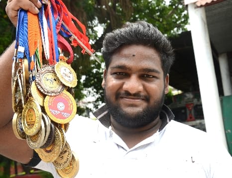 Manish has won 12 gold medals in three years