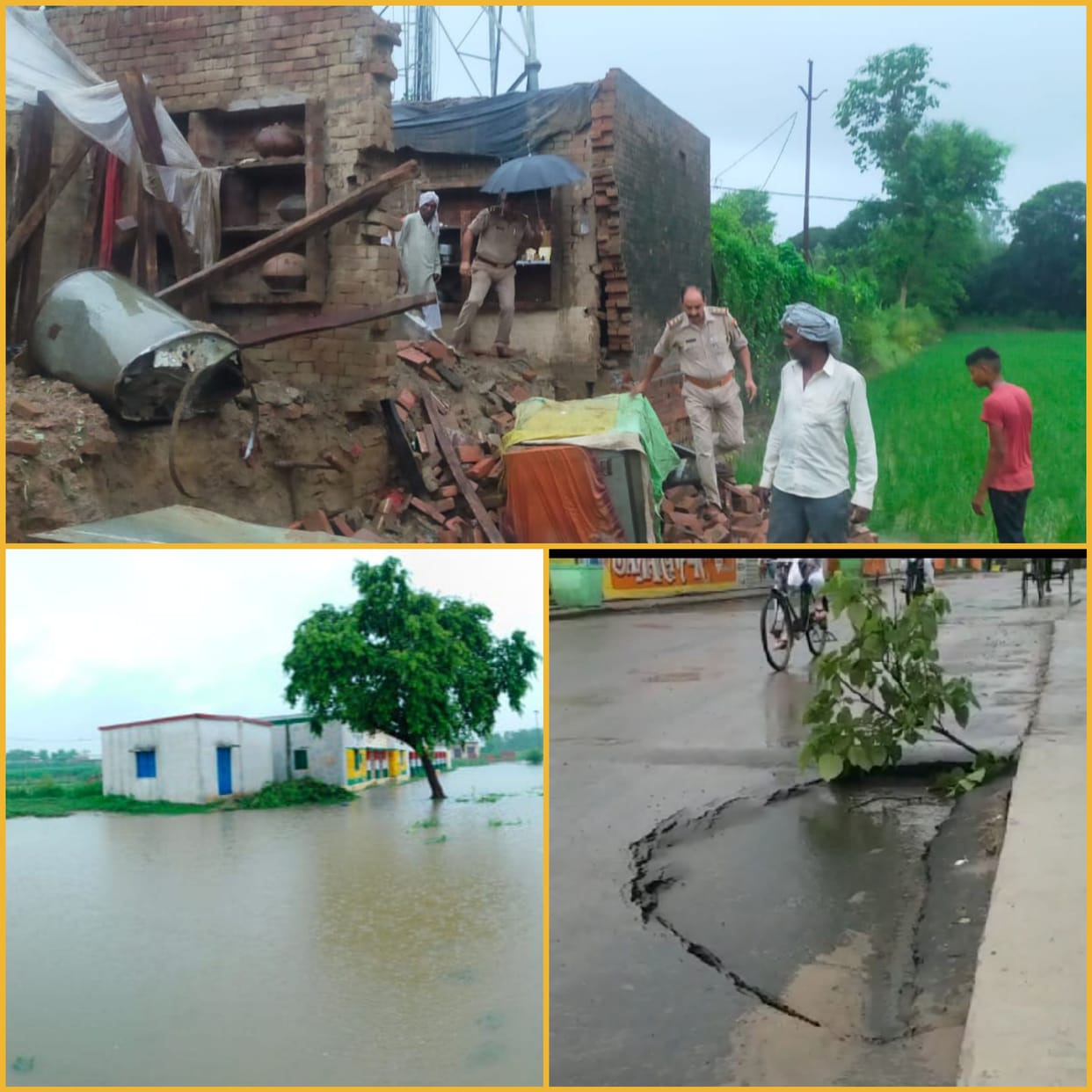 Rain creates trouble in UP: houses collapsed in many districts including Meerut, road collapse, one died in Shamli