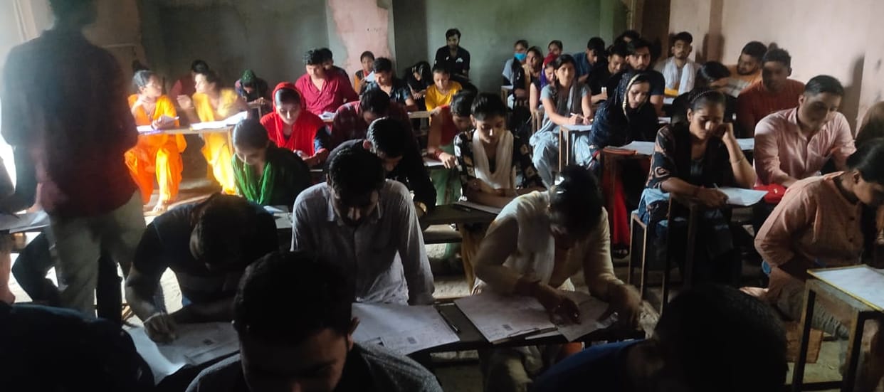 The examinees were caught on camera copying