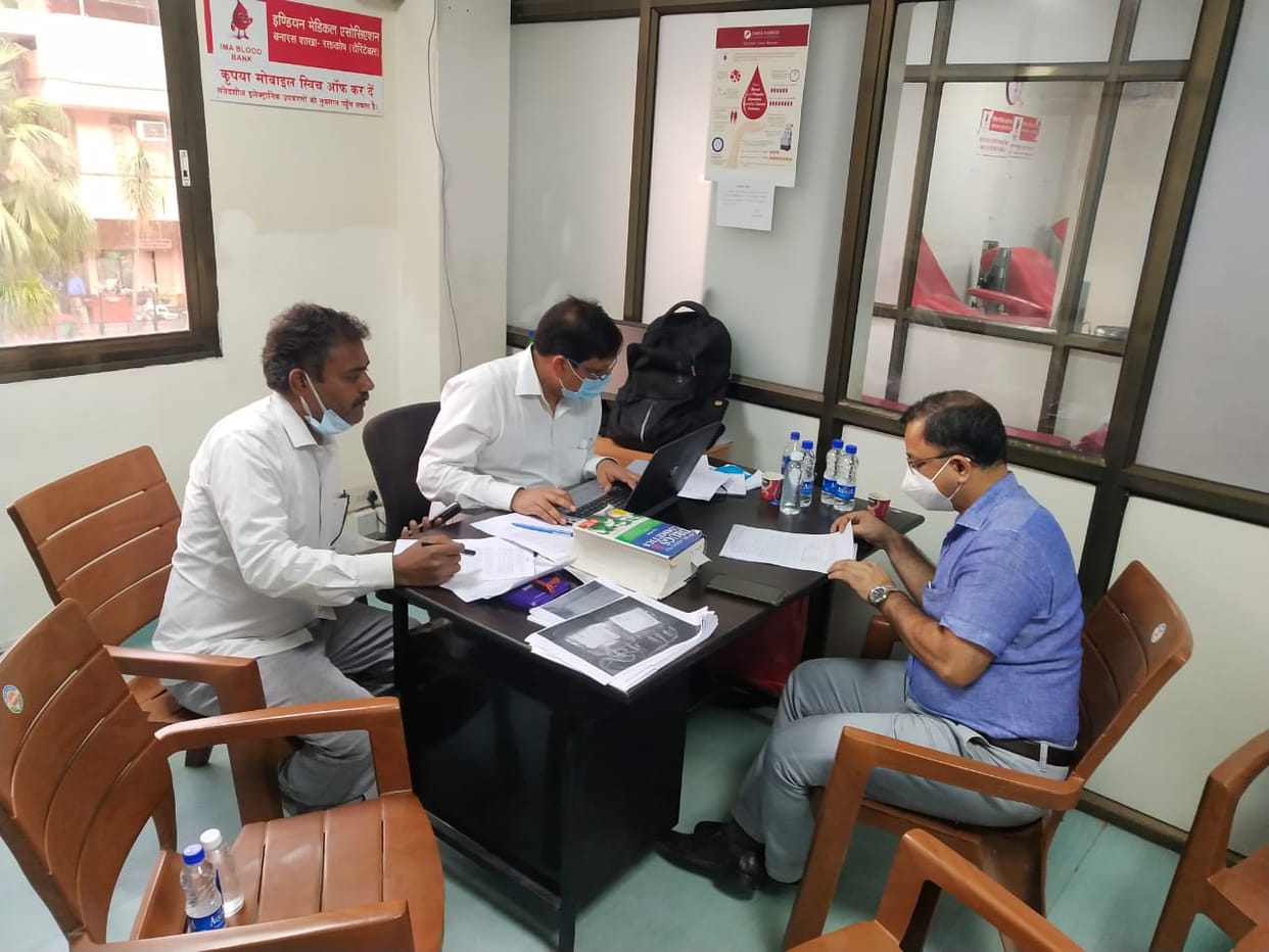 raids of drug department in  IMA varanasi branch  blood bank without paperwork blood sale to other people