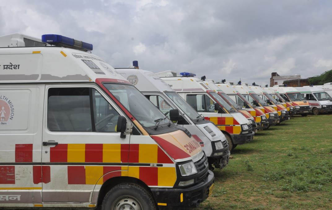 Administration took possession of 108 and 102 ambulances