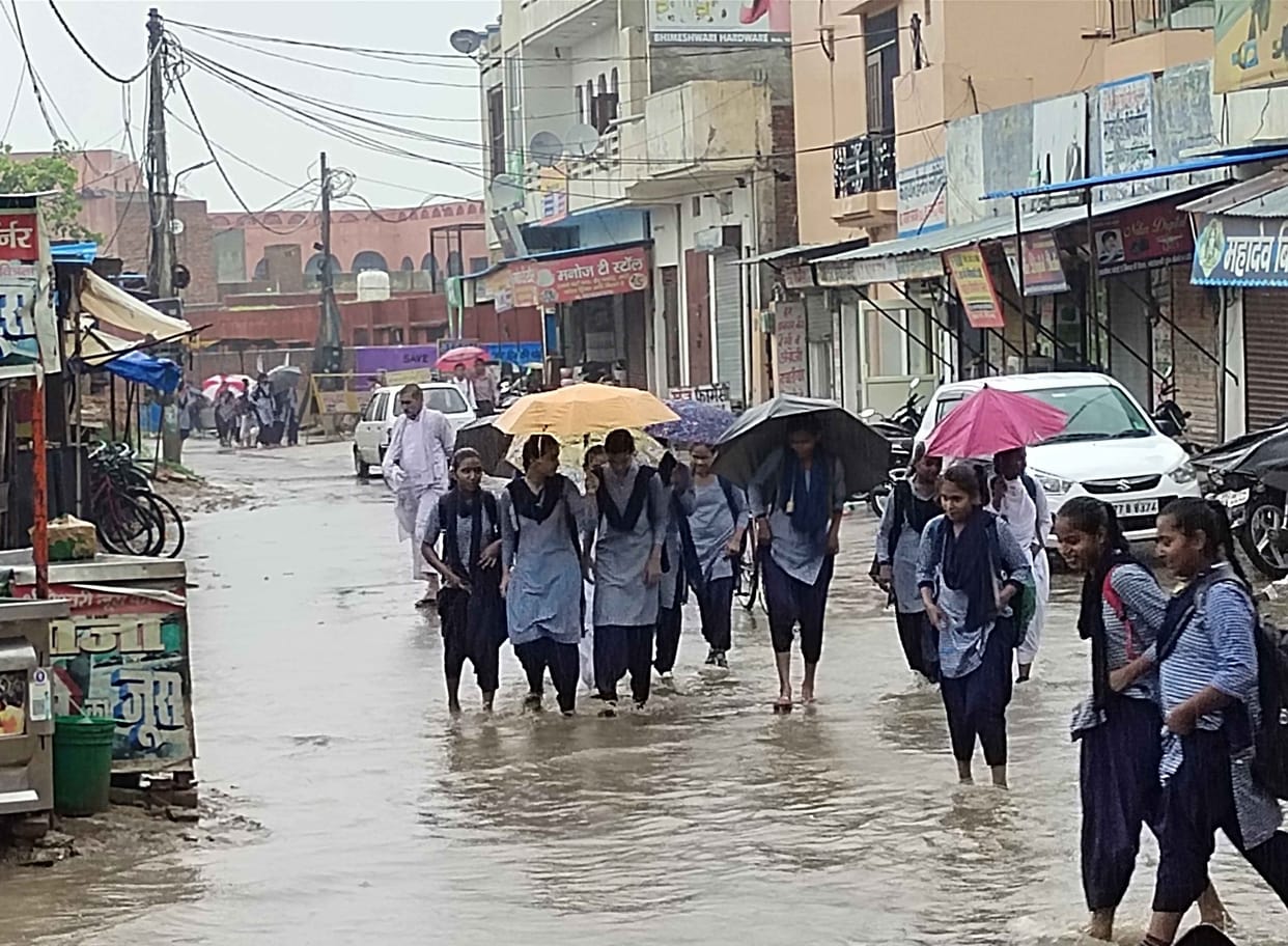 jhajjar bahadurgarh news,72.2 mm of rain fell in eight hours