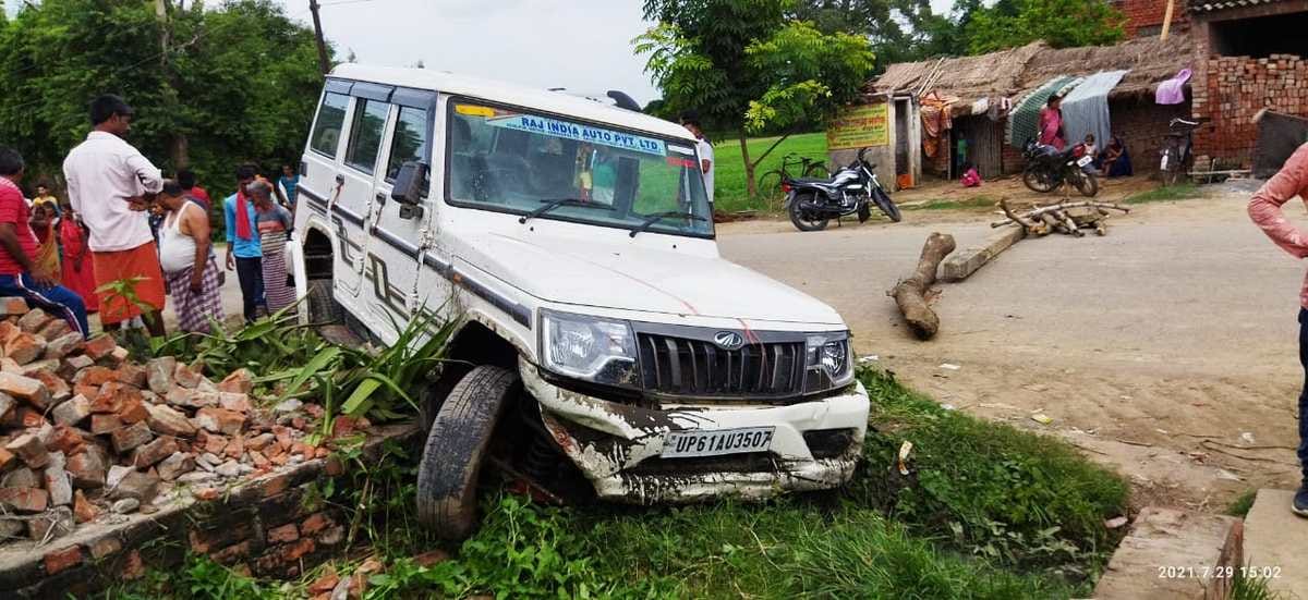 girl child died hit by bolero car in ghazipur