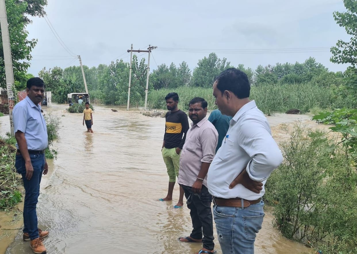 solani river in spate, flood situation