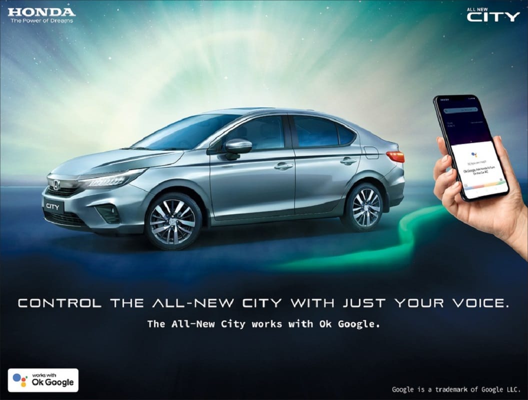 New 5th Generation Honda City works with Ok Google Honda Cars India introduces Google Assistant for 5th Gen Honda City to enhance Connected Car Experience