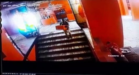 four donation boxes thrown outside the temple after stealing cash
