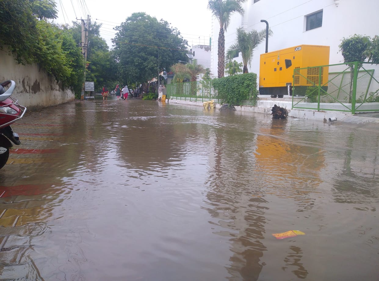 Trouble due to collapse of buildings and broken roads due to incessant rain