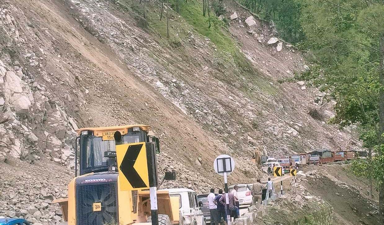 The continuous falling debris threatens the national highway step by step, the road could not open in Bharatoli