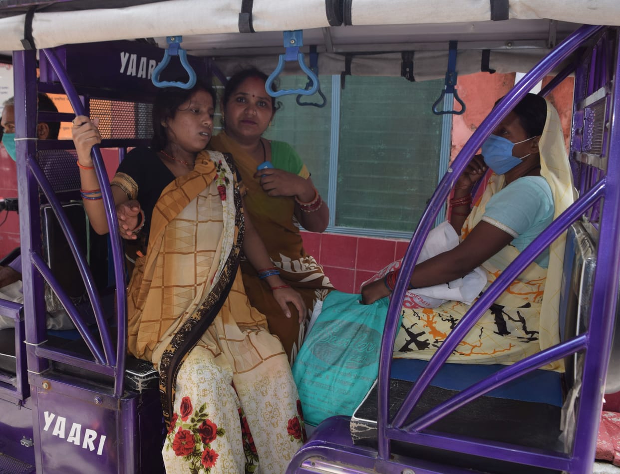 Truck driver running ambulance, patient in breath