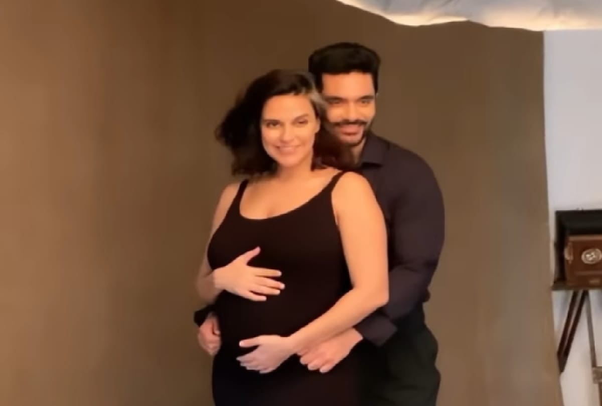 Neha Dhupia shared video of her pregnancy photo shoot on Instagram
