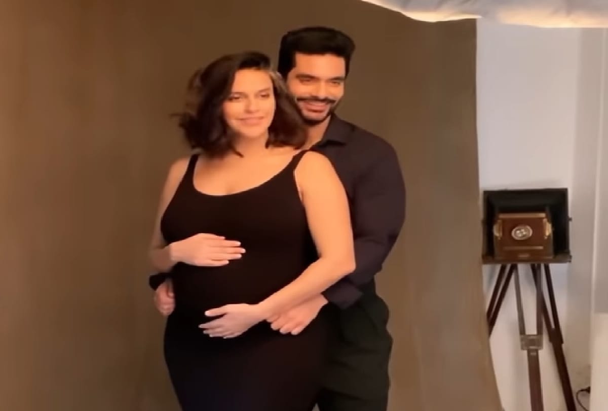 Neha Dhupia shared video of her pregnancy photo shoot on Instagram