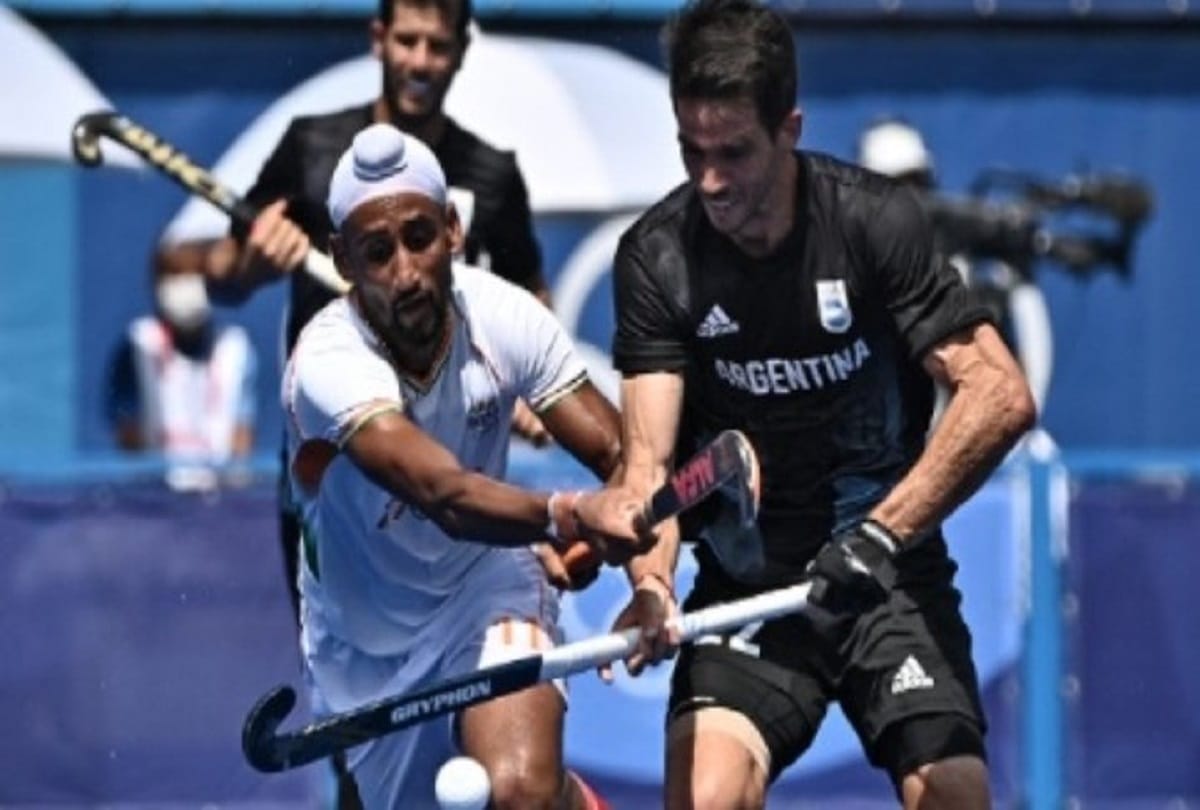 Tokyo Olympics 2021 indian men hockey team beat Argentina by 3-1 in pool A match to confirm a spot in quarterfinal