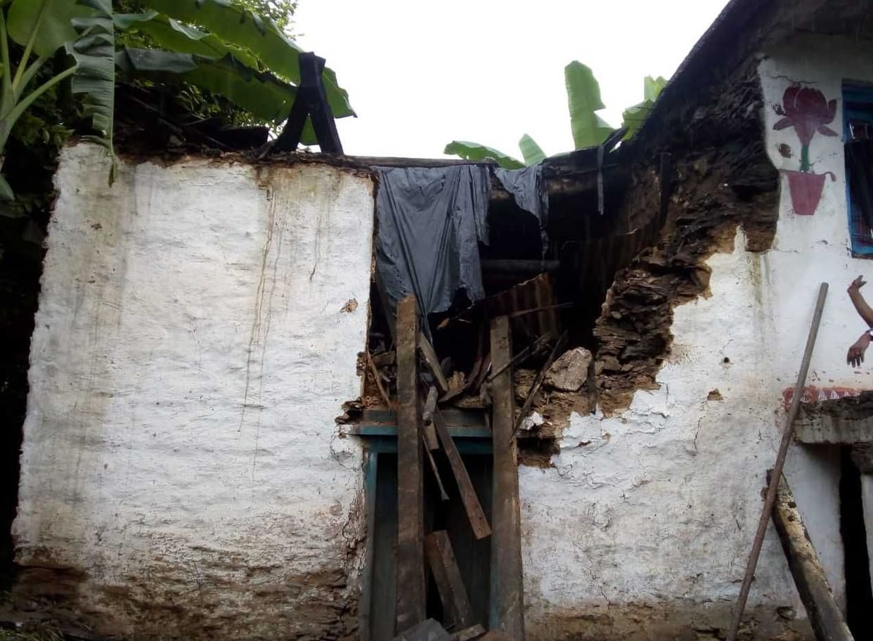 Family homeless due to house collapse