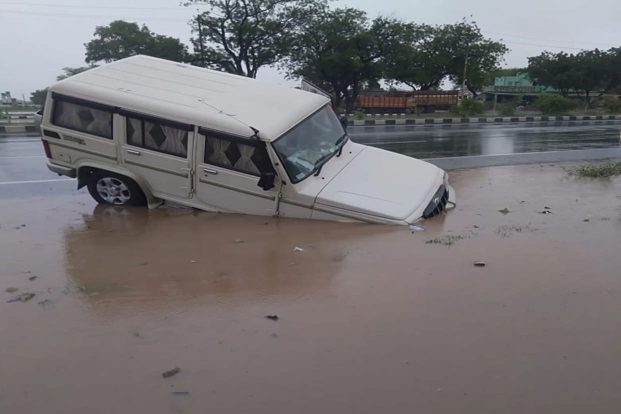 torrential rain became trouble