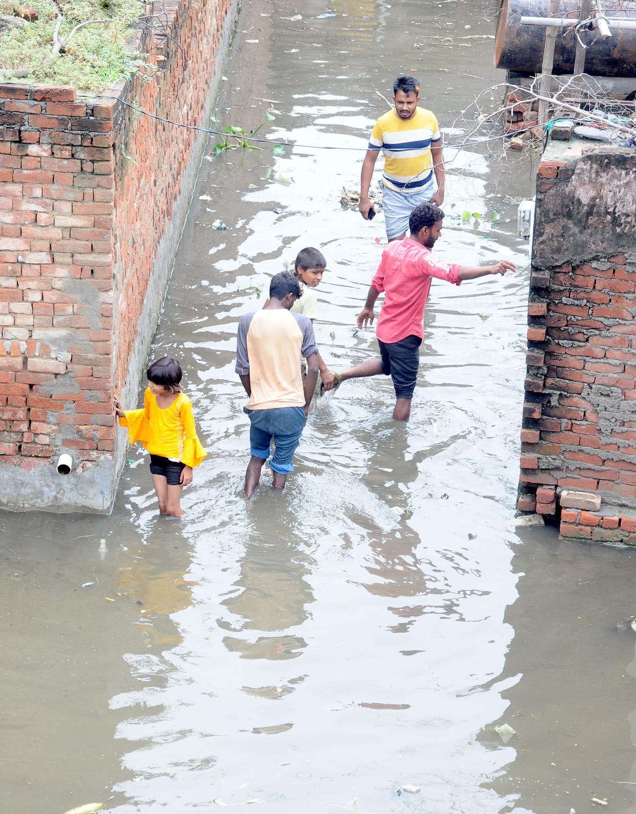 People started getting sick in the village of Sambhal due to waterlogging