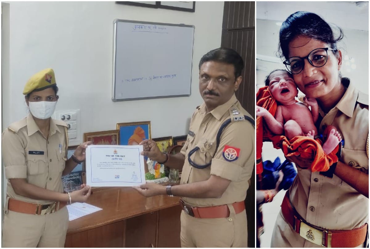 woman policeman honored helped in delivery on road she saved life of pregnant 