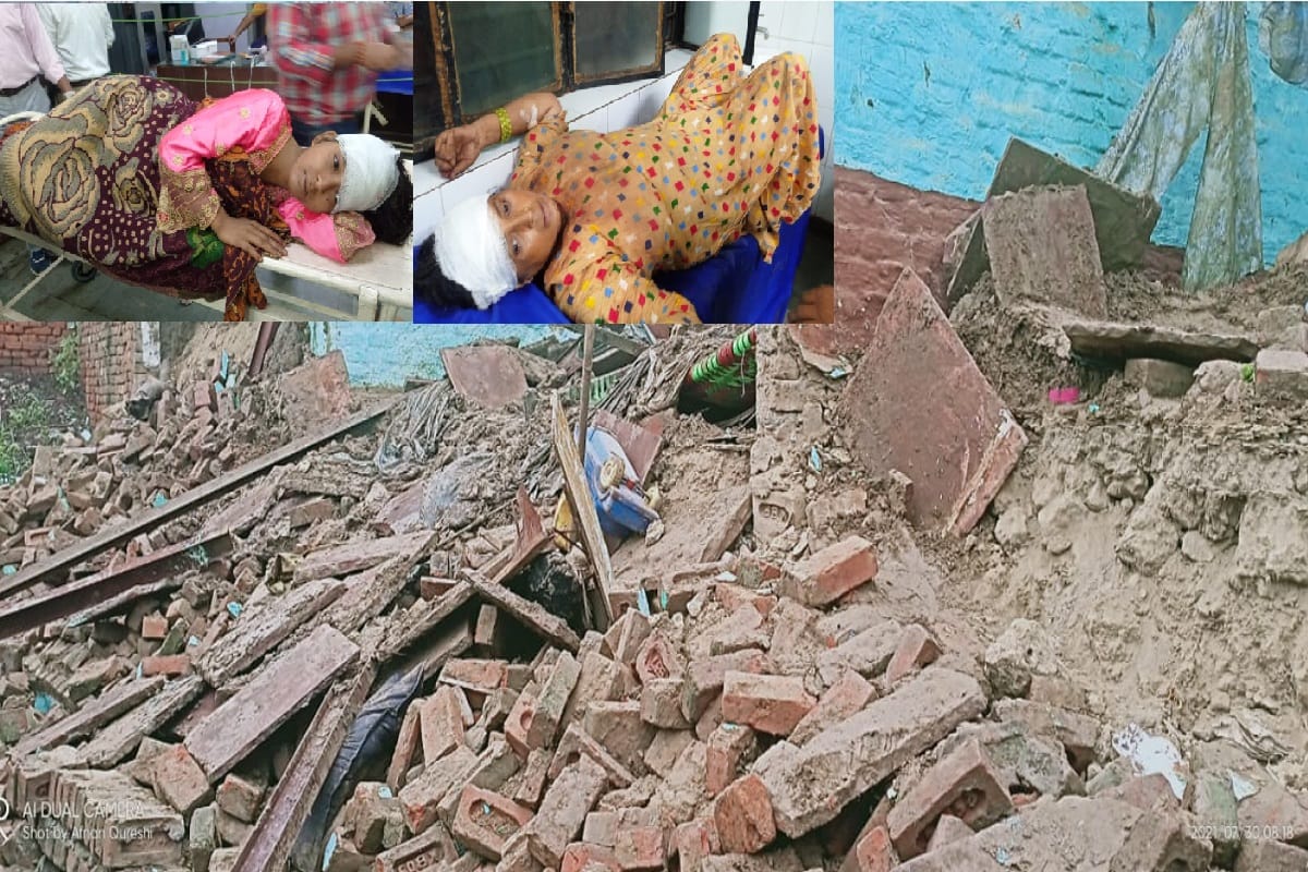 UP News: Two house roofs fall during rain and three died and 11 people injured and see photos