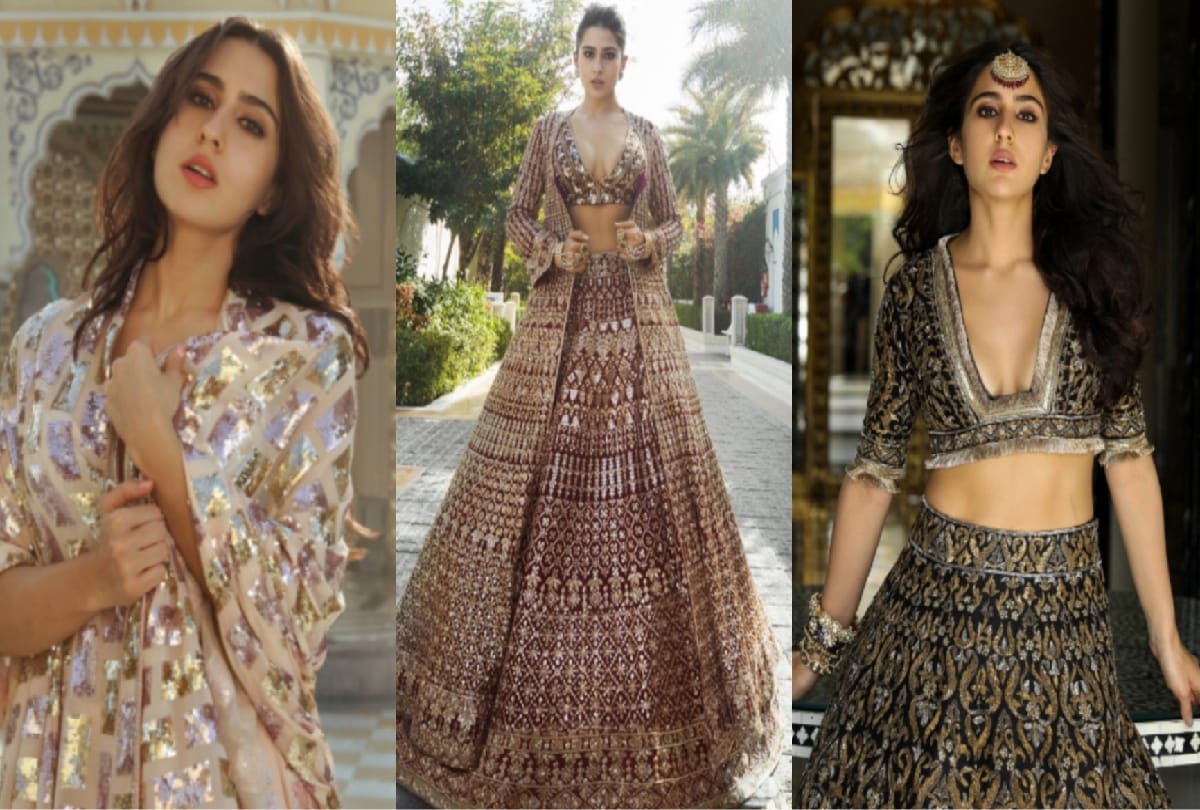 Sara Ali Khan Look in Manish Malhotra Lehenga Collection