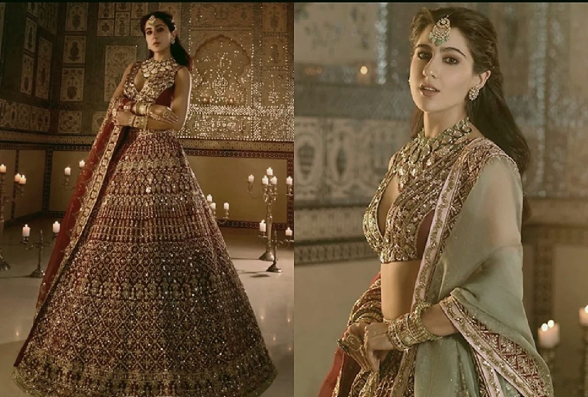 Sara Ali Khan Look in Manish Malhotra Lehenga Collection