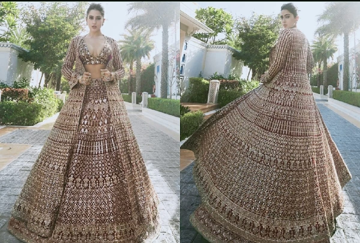 Sara Ali Khan Look in Manish Malhotra Lehenga Collection