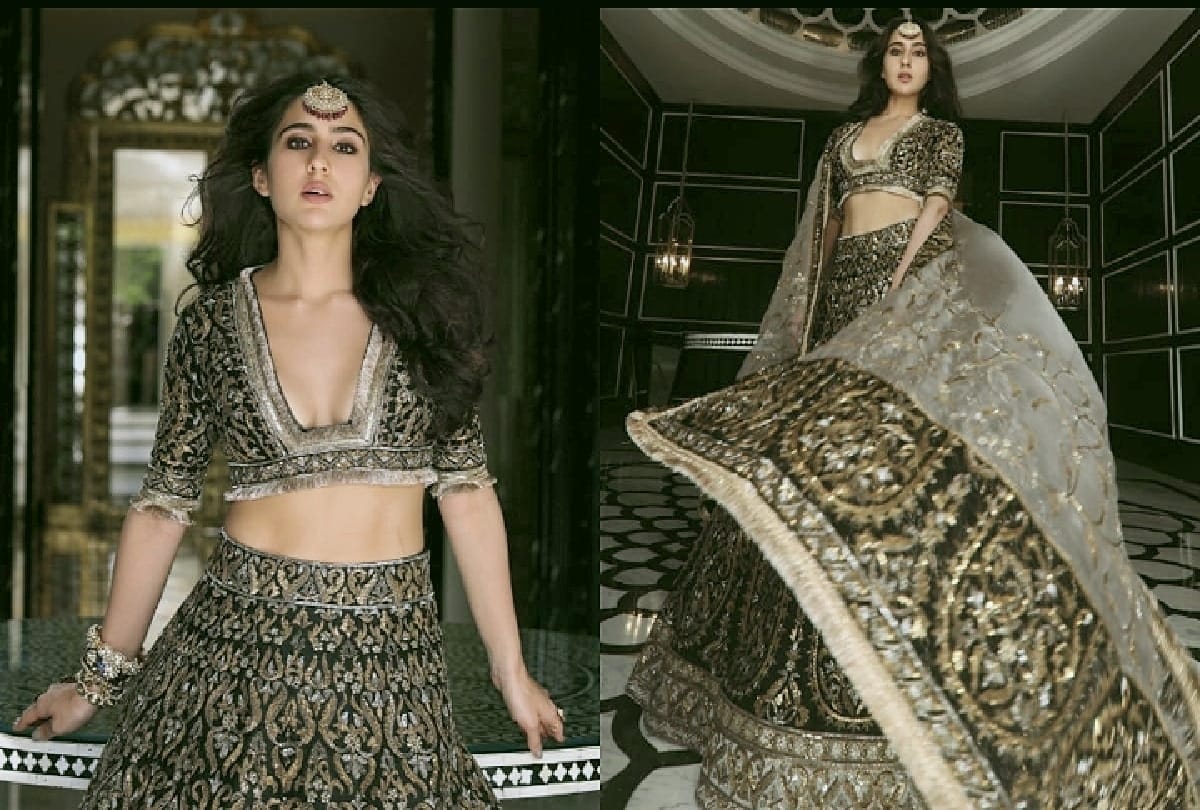 Sara Ali Khan Look in Manish Malhotra Lehenga Collection