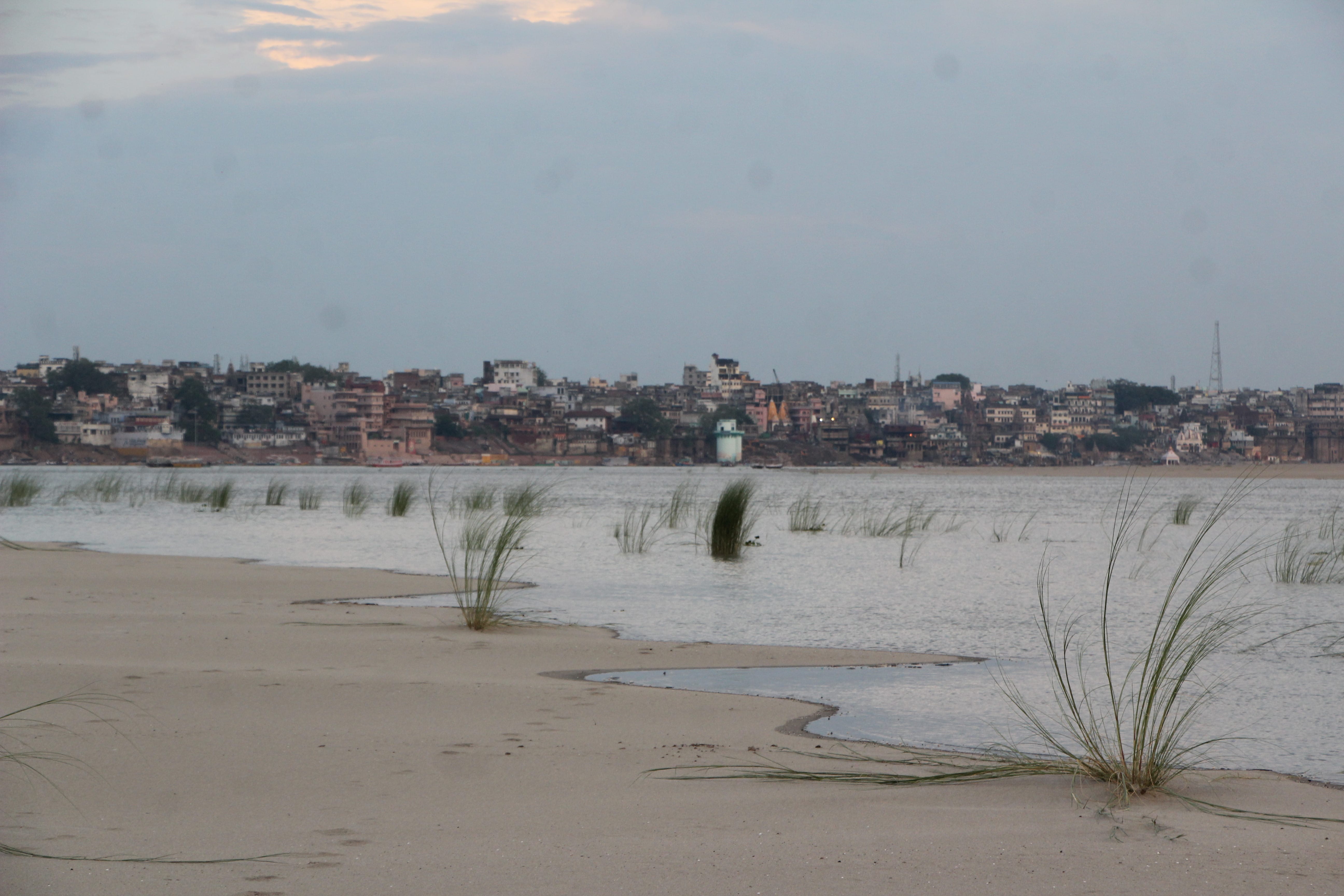 Sand canal built in Ganga is submerged water in Varanasi