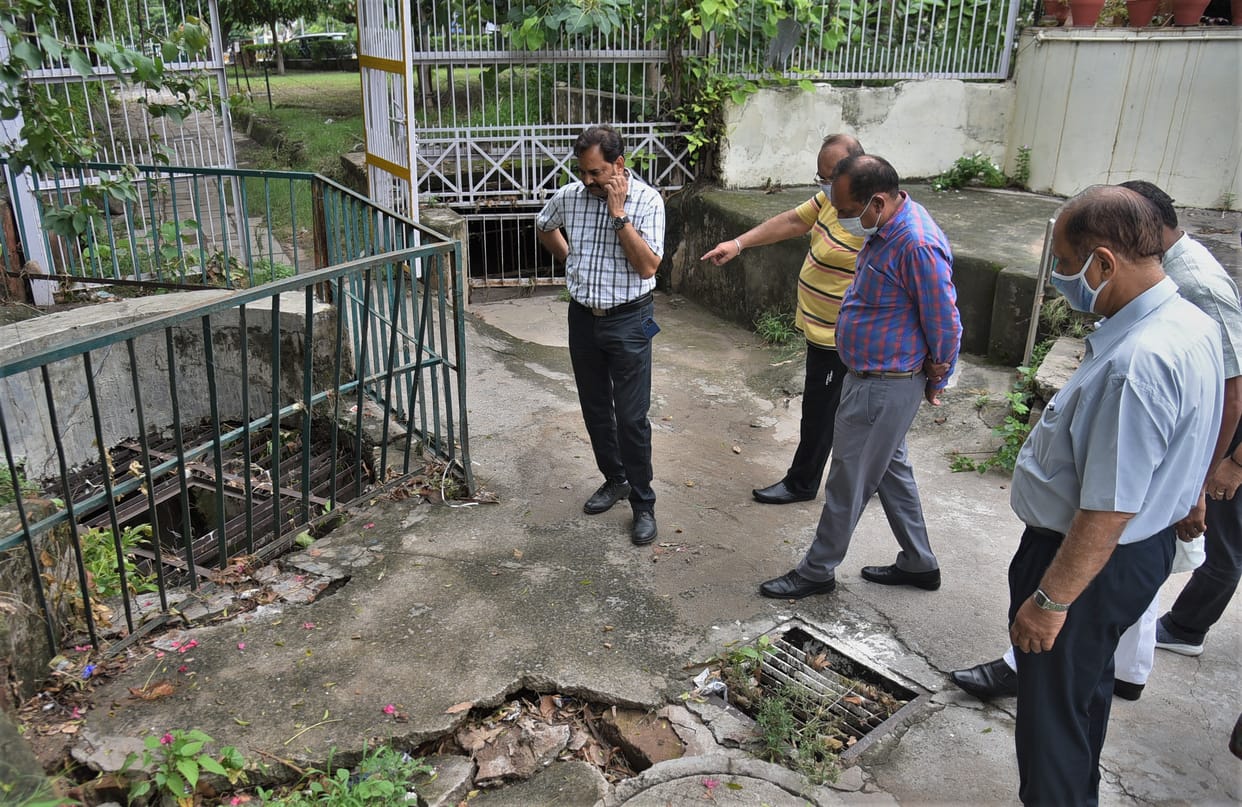 Corporation commissioner inspected sectors to solve waterlogging