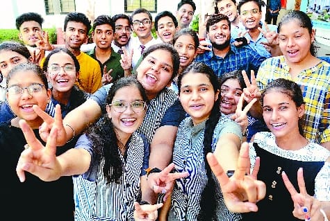 cent percent result... students jumped with joy