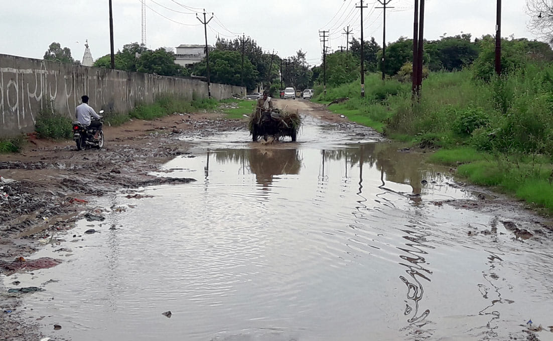 Waterlogging problem on Katha road
