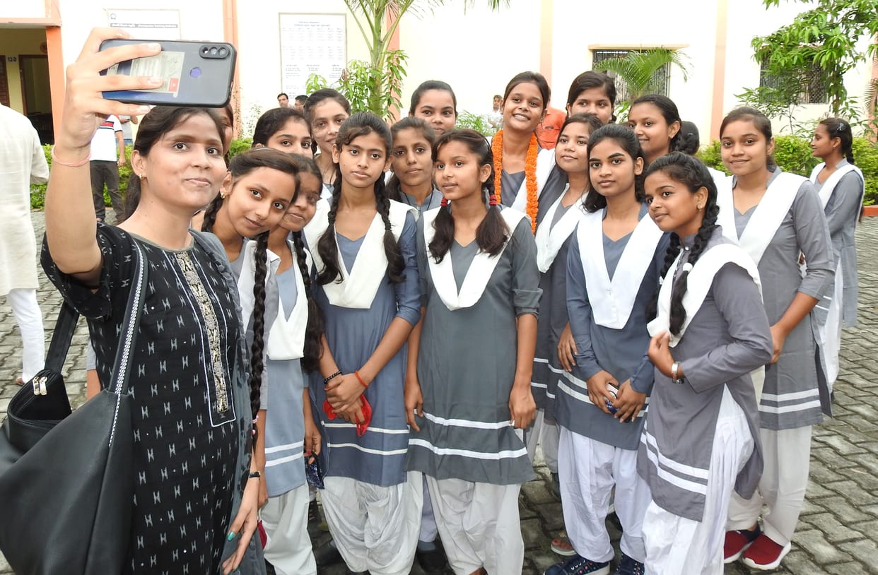 Students were happy to see the result of high school-inter