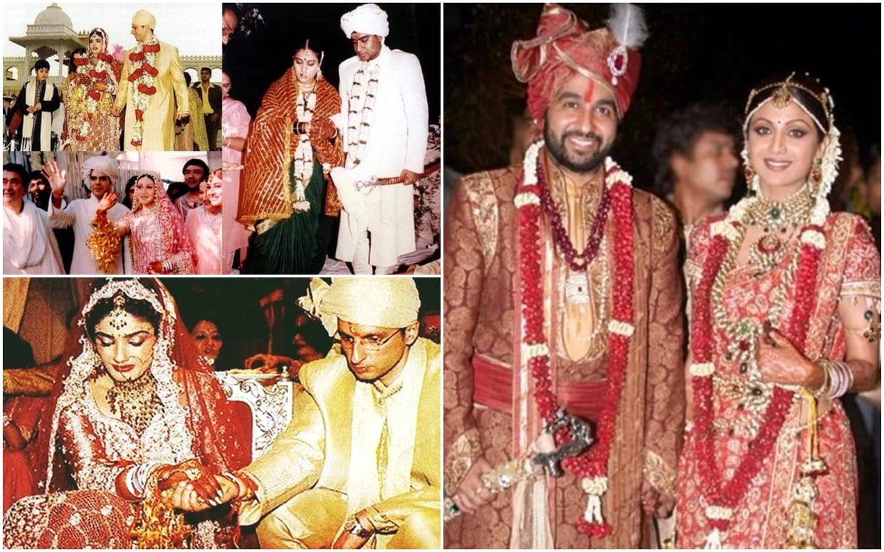 90s Actress Raveena Tandon Karishma Kapoor Shilpa Shetty Bridal Look