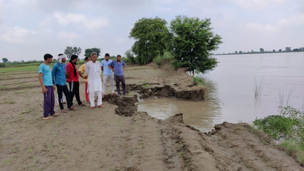 due to the arriwal of 70000 causec water in ymuna riwer