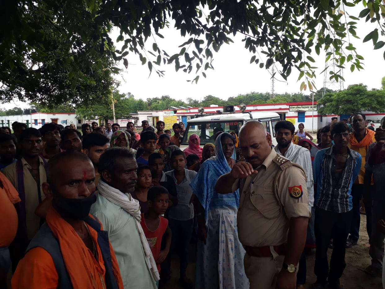 Villagers upset due to beating of youth, besieged the police post